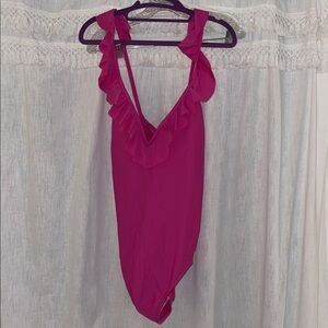 NWT Pink Ruffle Swimsuit